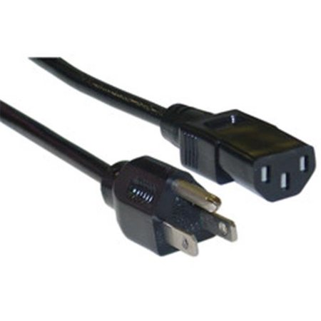 CABLE WHOLESALE CableWholesale 10W1-01225 Computer-Monitor Power Cord  Black  NEMA 5-15P to C13  10 Amp  UL  CSA rated  25 foot 10W1-01225